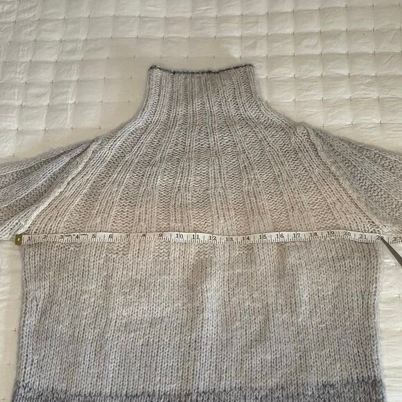 A by Anthropologie Ombre Knit Turtleneck Sweater Women's XS | Gray | Wool Blend - Picture 7 of 8